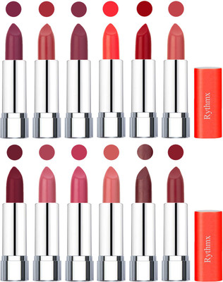 

Rythmx Creamy Matte Lipstick 013(Dark Purple, Coral, Mauve, Orange, Red, Peach, Brick Red, Peach, Magenta, Matelic Peach, Matelic Coffee, Red)