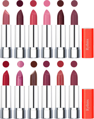 

Rythmx Creamy Matte Lipstick 001(Nude, Maroon, Rose, Pink, Cherry, Purple, Orange Red, Light Purple, Brown, Dark Purple, Coral, Mauve, 48 g)
