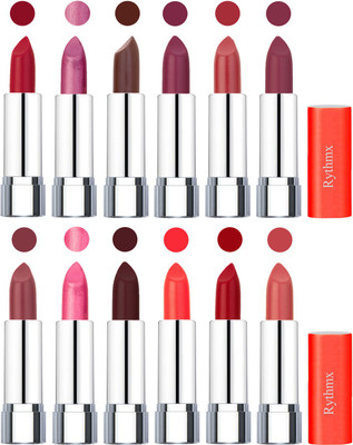 

Rythmx Creamy Matte Lipstick 009(Orange Red, Light Purple, Brown, Dark Purple, Coral, Mauve, Nude, Dark Pink, Coffee, Orange, Red, Peach, 48 g)