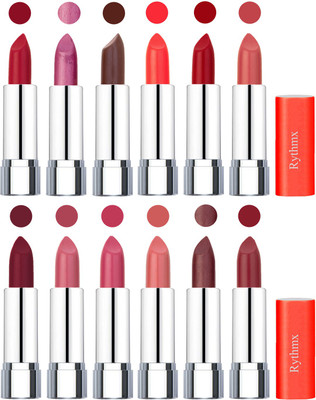 

Rythmx Creamy Matte Lipstick 011(Orange Red, Light Purple, Brown, Orange, Red, Peach, Brick Red, Peach, Magenta, Matelic Peach, Matelic Coffee, Red)