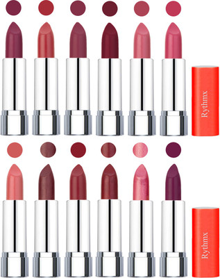 

Rythmx Creamy Matte Lipstick 013(Dark Purple, Coral, Mauve, Brick Red, Peach, Magenta, Matelic Peach, Matelic Coffee, Red, Matelic Mauve, Matelic Pink, Dark Purple, 48 g)