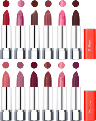 

Rythmx Creamy Matte Lipstick 010(Orange Red, Light Purple, Brown, Nude, Dark Pink, Coffee, Orange Fever, Plum, Maroon, Matelic Mauve, Matelic Pink, Dark Purple)