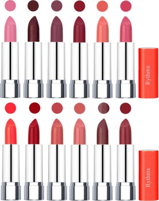 

Rythmx Creamy Matte Lipstick 008(Pink, Cherry, Purple, Radish Maroon, Light Orange, Peach, Orange, Red, Peach, Matelic Peach, Matelic Coffee, Red, 48 g)