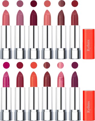 

Rythmx Creamy Matte Lipstick 016(Orange Fever, Plum, Maroon, Matelic Peach, Matelic Coffee, Red, Dark Pink, Maroon Rebel, Orange, Matelic Mauve, Matelic Pink, Dark Purple, 48 g)