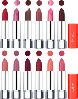 

Rythmx Creamy Matte Lipstick 009(Orange Red, Light Purple, Brown, Nude, Dark Pink, Coffee, Orange Fever, Plum, Maroon, Radish Maroon, Light Orange, Peach, 48 g)