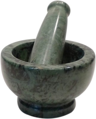 

VRS Natural Marble Mortar and Pestle/ Okhali Musali / Khallad Musali / Simple Mortar And Pestle / Crushing and Grinding Pestle / Masala Kutani / Masher / Spice crusher / Spice Grinder / Medicine Crusher Marble Masher(Green, Pack of 1)