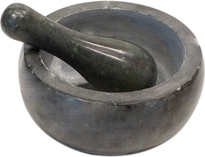 

VRS Soapstone Mortar and Pestle/ Okhali Musali / Khallad Musali / Crushing and Grinding Pestle / Masala Kutani / Masher / Spice crusher / Medicine Crusher Stoneware Masher(Green, Pack of 1)