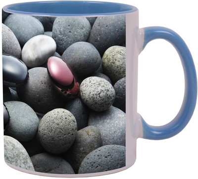 

Arkist stones and samsung gadgets Blue Ceramic Mug(340 ml), Multicolor