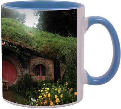 

Arkist the shire Blue Ceramic Mug(340 ml), Multicolor