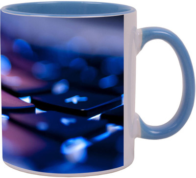 

Arkist keyboard letter Blue Ceramic Mug(340 ml), Multicolor