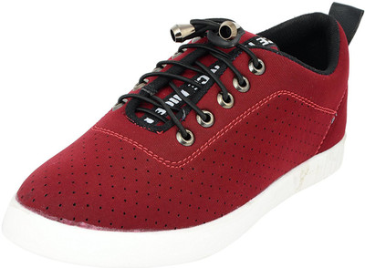 

LeatherKraft Canvas Shoes For Men(Maroon