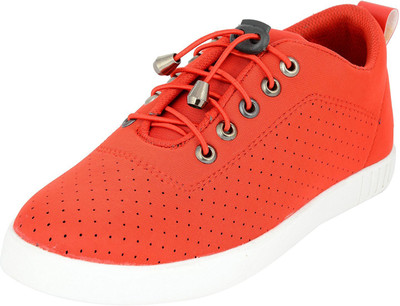 

LeatherKraft Canvas Shoes For Men(Red