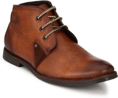 

Peponi Tan Genuine Leather Casual Boots Corporate Casuals For Men(Tan