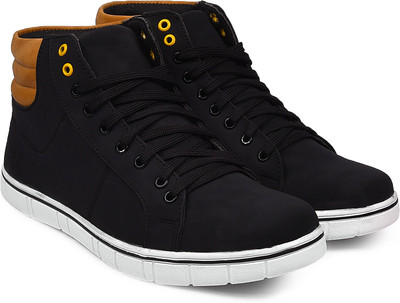 

Arthur Men's Black PU Sneakers For Men(Black, Brown