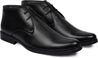 

Arthur Men's Black PU Lace Up For Men(Black