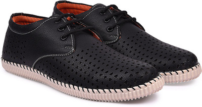 

Arthur Men's Black PU Corporate Casuals For Men(Black
