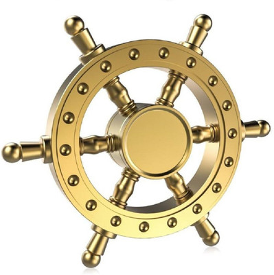 

Happy GiftMart High Quality Metal Fidget Spinners (Gold Ship Wheel)(Gold)