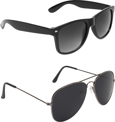 ABNER Wayfarer, Aviator Sunglasses(For Men & Women, Black) ABNER Wayfarer, Aviator Sunglasses(For Men & Women, Black)