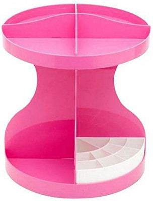 

Sukot 360 Degree Rotated Plastic Cosmetic Makeup Stand Holder Storage Vanity Box(Pink)