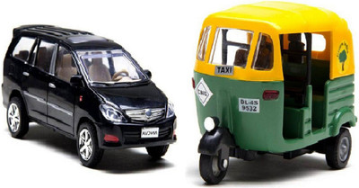 

MN OVERSEAS Pull Along Innova Car with Auto Rikshaw(Multicolor)