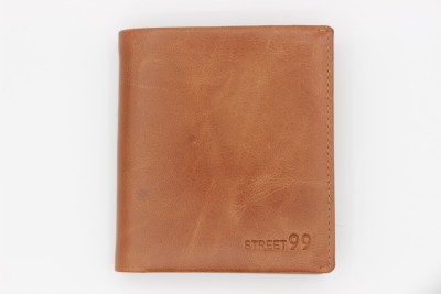 

Street 99 Men Tan Genuine Leather Wallet(8 Card Slots)