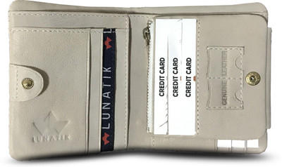 

lunatik Boys White Genuine Leather Wallet(10 Card Slots)
