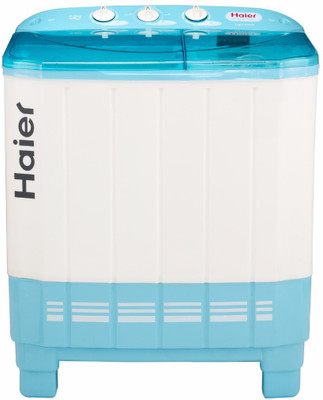 

Haier 6.5 kg Semi Automatic Top Load Washing Machine White, Blue(HTW65-113D), Aqua
