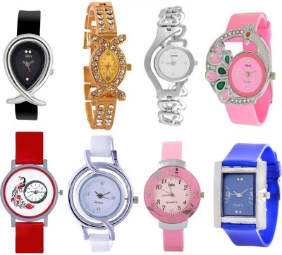 keepkart Stylish Combo Gift Set Watches Pack Of-8 For Woman And Girls Watches Watch  - For Girls   Watches  (Keepkart)
