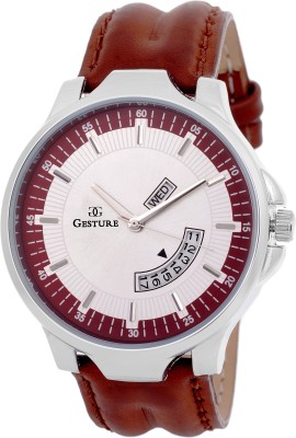 Gesture 84-WH-MR Fabulose Day & Date Elegant Watch  - For Men   Watches  (Gesture)