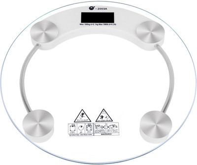 

Cierie Bathroom Health Body Weighing Scale(White, Silver)