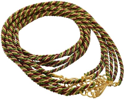 GOELX Necklace making metal doris Red & Green connecting chains with end locks-pack of 6