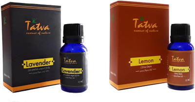

Tatva 100% Pure Essential Oil- COMBO (Lavender 15ml & Lemon 15ml)(30 ml)