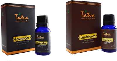 

Tatva 100% Pure Essential Oil- COMBO (Lavender 15ml & Sandalwood 15ml)(30 ml)