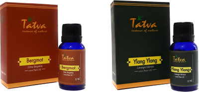 

Tatva 100% Pure Essential Oil- COMBO (Bergamot 15ml & Ylang Ylang 15ml)(30 ml)