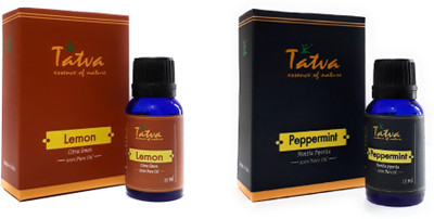 Tatva 100% Pure Essential Oil- COMBO (Lemon 15ml & Peppermint 15ml)(30 ml)
