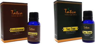 

Tatva 100% Pure Essential Oil- COMBO (Frankincense 15ml & Tea Tree 15ml)(30 ml)