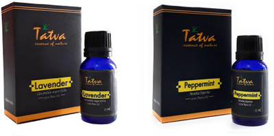 

Tatva 100% Pure Essential Oil- COMBO (Lavender 15ml & Peppermint 15ml)(30 ml)
