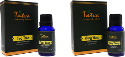 

Tatva 100% Pure Essential Oil- COMBO (Tea Tree 15ml & Ylang Ylang 15ml)(30 ml)