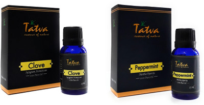 

Tatva 100% Pure Essential Oil- COMBO (Clove 15ml & Peppermint 15ml)(30 ml)