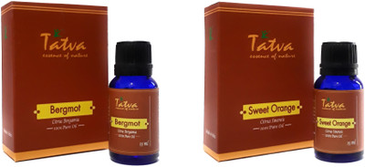 

Tatva 100% Pure Essential Oil- COMBO (Bergamot 15ml & Sweet Orange 15ml)(30 ml)