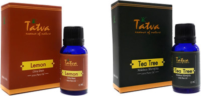 

Tatva 100% Pure Essential Oil- COMBO (Lemon 15ml & Tea Tree 15ml)(30 ml)