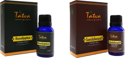 

Tatva 100% Pure Essential Oil- COMBO (Eucalyptus 15ml & Sandalwood 15ml)(30 ml)