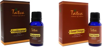 

Tatva 100% Pure Essential Oil- COMBO (Frankincense 15ml & Sweet Orange 15ml)(30 ml)