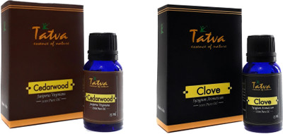 

Tatva 100% Pure Essential Oil- COMBO (Cedarwood 15ml & Clove 15ml)(30 ml)