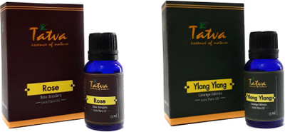 

Tatva 100% Pure Essential Oil- COMBO (Rose 15ml & Ylang Ylang 15ml)(30 ml)