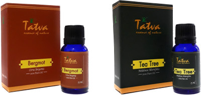 

Tatva 100% Pure Essential Oil- COMBO (Bergamot 15ml & Tea Tree 15ml)(30 ml)