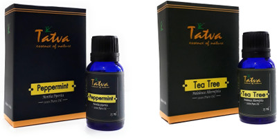 

Tatva 100% Pure Essential Oil- COMBO (Peppermint 15ml & Tea Tree 15ml)(30 ml)
