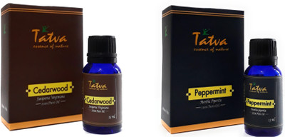 

Tatva 100% Pure Essential Oil- COMBO (Cedarwood 15ml & Peppermint 15ml)(30 ml)