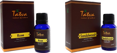 

Tatva 100% Pure Essential Oil- COMBO (Rose 15ml & Sandalwood 15ml)(30 ml)