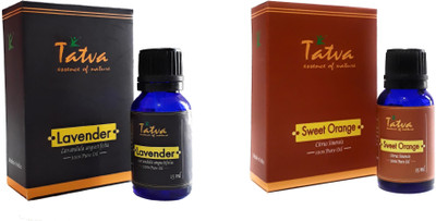 

Tatva 100% Pure Essential Oil- COMBO (Lavender 15ml & Sweet Orange 15ml)(30 ml)